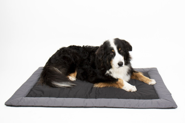Venkovní deka pro psy ABBY, 100x65cm (centimetry), černá/šedá, vodoodpudivá