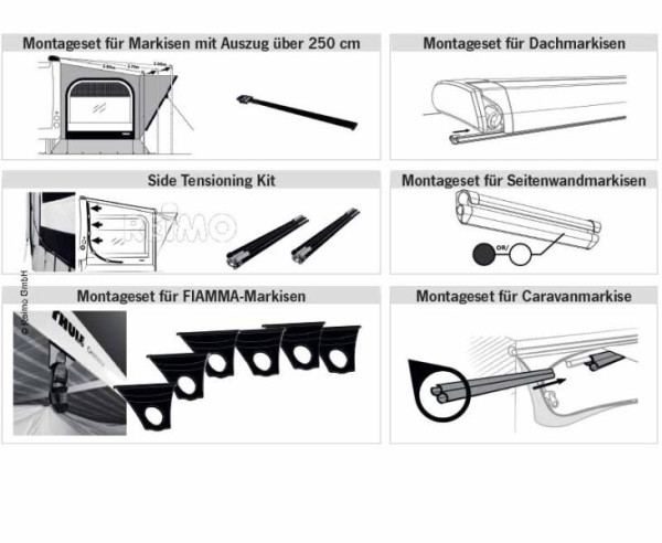 Montážní sada Thule Quickfit/Easy Link pro univerzální montáž stanu antracitová