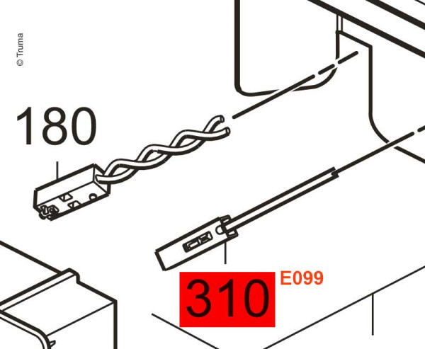 Plochý držák 2,8 mm