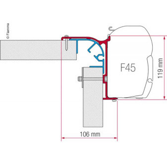 Sada adaptérů Fiamma Bailey MK 1