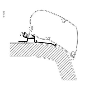 Adaptér montážní pro markýzy Thule Omnistor na Hymer SX (řada 6/9, 4,50 m)