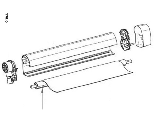 Roller Tube Assy Omnistor 5102, 2,6m