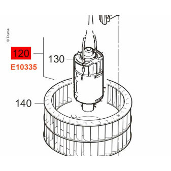 Elektromotor stejnosměrný Truma 12 V (náhradní motor ventilátoru / dmychadla)