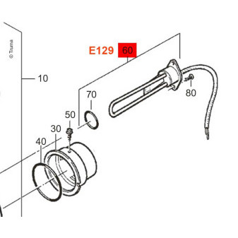 Těleso topné Truma Therme kompletní s O-kroužkem (230 V / 300 W)
