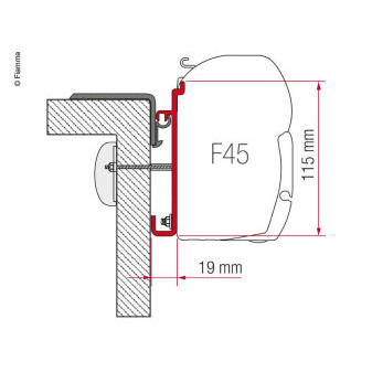 Adaptér montážní Fiamma Kit Rapido 9 pro markýzy F45 a Fiamma ZIP na obytné vozy