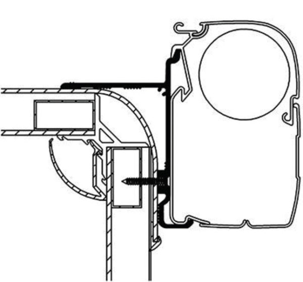 Adaptér Thule pro střešní montáž markýz na Pilote, 400 cm