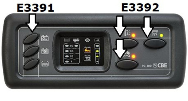 Tlačítka 3x velká pro PC100 atd