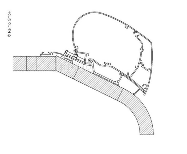 Adaptér Thule pro střešní montáž markýz řady 6 na LMC Liberty TI a TEC, 400 cm