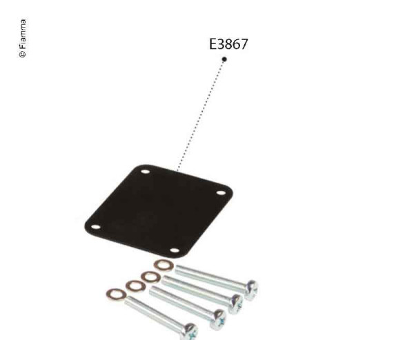 Gumová základní deska Fiamma černá 90x65mm pro Safe Door
