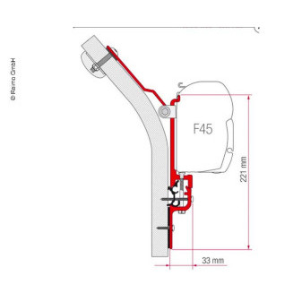 Adaptér pro montáž markýzy Fiamma F45 na Eriba Touring (montážní sada)