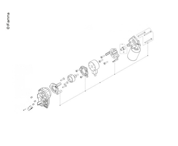 Sada motoru Fiamma Motor Kit F45s (Polar White, levá strana)