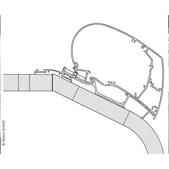 Adaptér montážní pro markýzy Thule Omnistor na LMC Liberty TI / TEC (450 cm)