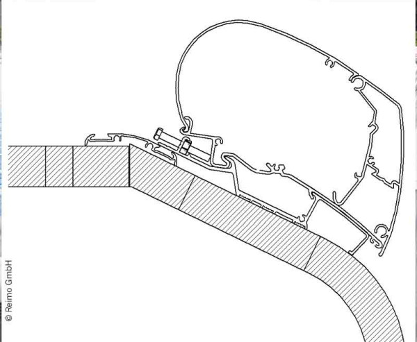 Adaptér montážní pro markýzy Thule Omnistor na LMC Liberty TI / TEC (450 cm)