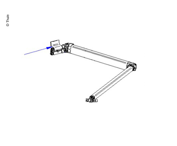 Rameno pružinové levé Thule Omnistor 4900 (3,0 / 3,5 m, elox)