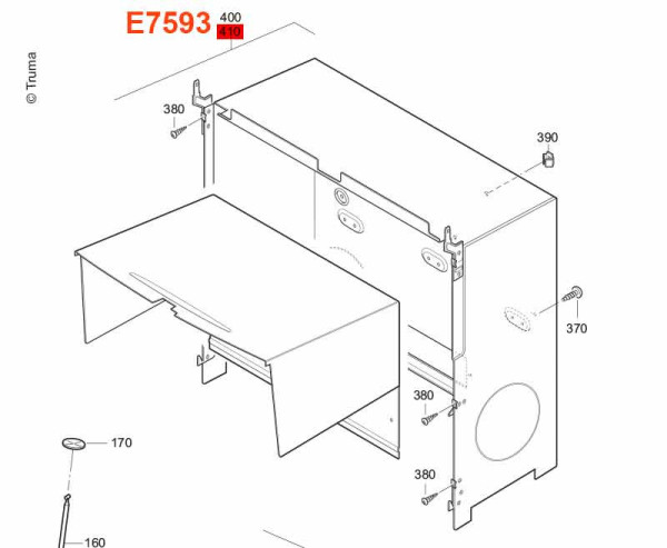 Montážní skříň (Einbaukasten) pro plynové topení Truma S 5004 – pro 2 rozfuky