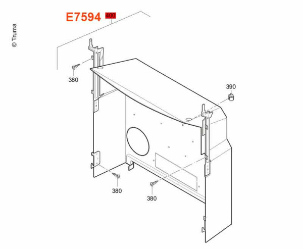 Skříňka vestavná Truma pro plynové topení S 3004