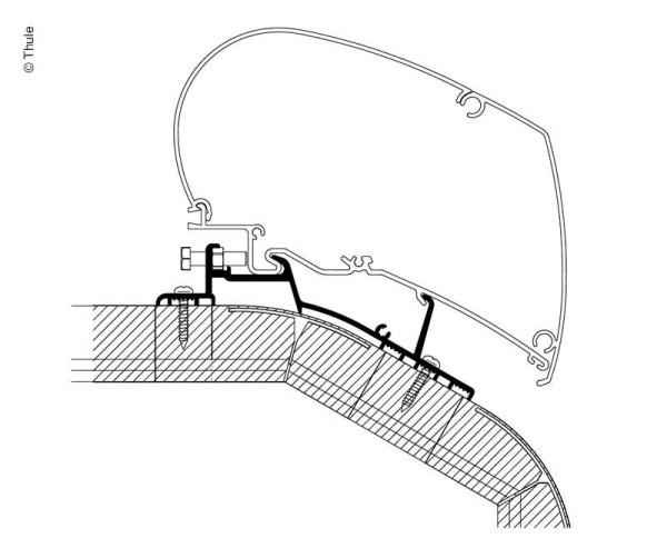Adaptér montážní Thule Omnistor pro markýzu LMC Explorer (od MR 2018) délka 4,5 m
