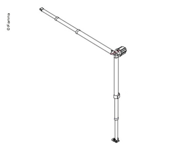 Levá napínací tyč a opěrná patka F35 250cm (centimetry) 2013
