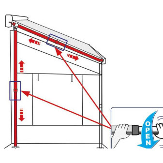 Předstan Fiamma Privacy Room CS Zip XL 280 (kompletní stanové stěny k markýze Caravanstore ZIP XL, délka 280 cm)