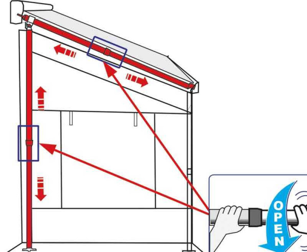 Předstan Fiamma Privacy Room CS Zip XL 280 (kompletní stanové stěny k markýze Caravanstore ZIP XL, délka 280 cm)