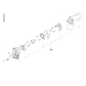 Nosná konstrukce pro sadu motoru F45S Polae White/Titanium