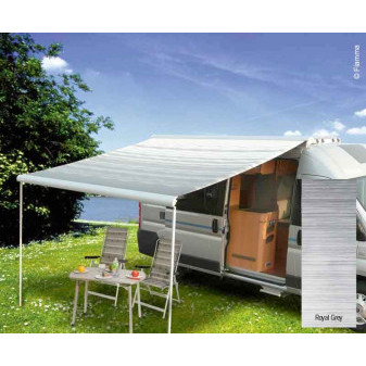 Elektrická střešní markýza Fiamma F65 Eagle Ducato 369 (12 V, polar white, royal grey, samonosná)