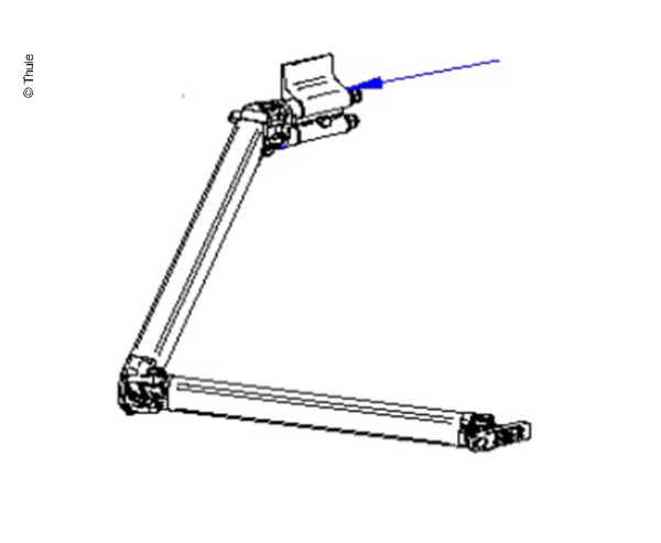 Rameno pružinové pravé Thule Omnistor 4900 (3,0 / 3,5 m, elox)