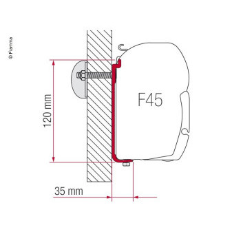 Adaptér nástěnný pro markýzu Fiamma F45 AS400L (550 cm)