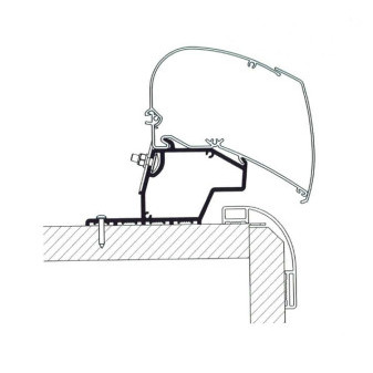 Sada adaptérů pro střešní markýzy Thule Omnistor – Mobilvetta (2024+) (2x 50cm + 2x 27 cm)