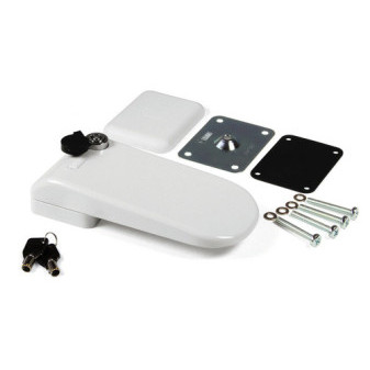 Dveřní zámek MB Sprinter z roku 2018, stejně klíčovaný se 3 dalšími bílými klíči