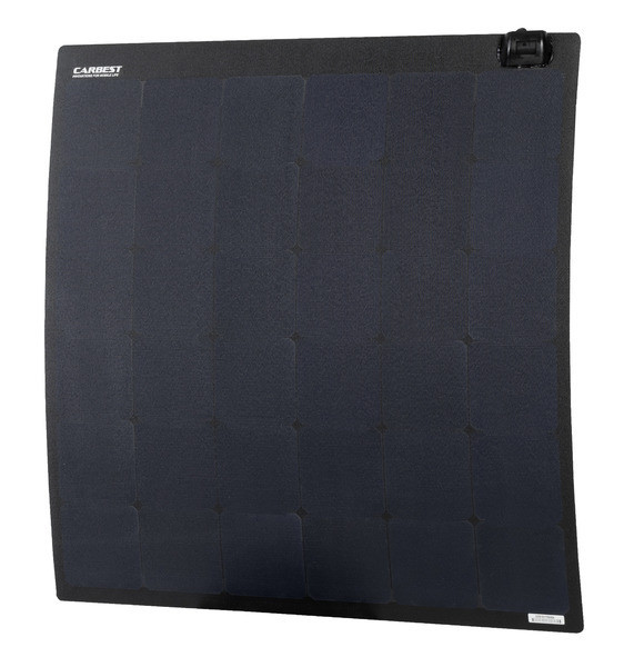 Flexibilní solární panel 135W, 855x800x3 mm, čtvercový, černý, 6m kabel