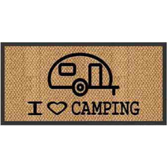 Rohožka kokosová 40x60cm (centimetry) - s potiskem 'I love Camping' Karavan