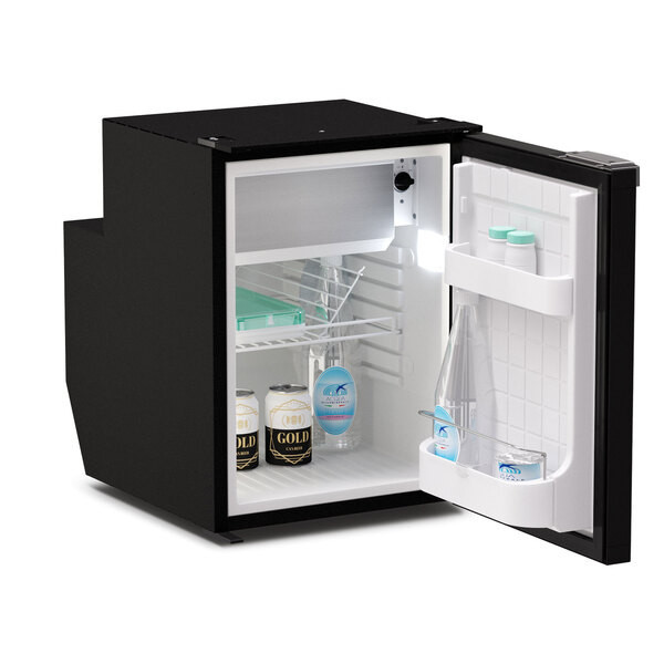 Kompresorová chladnička Vitrigrigo, 51L + 3,6L, chromelock, černá
