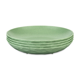 Koziol talíř hluboký CLUB 22cm (centimetry), listová zelená, sada 4 ks