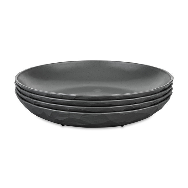 Koziol talíř hluboký CLUB 22cm (centimetry), popelavě šedý, sada 4 ks