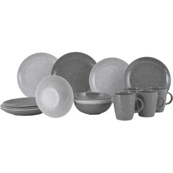 Nádobí Gimex Solid Line, GX SOL Granite grey 16 kusů