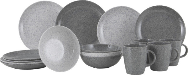 Nádobí Gimex Solid Line, GX SOL Granite grey 16 kusů