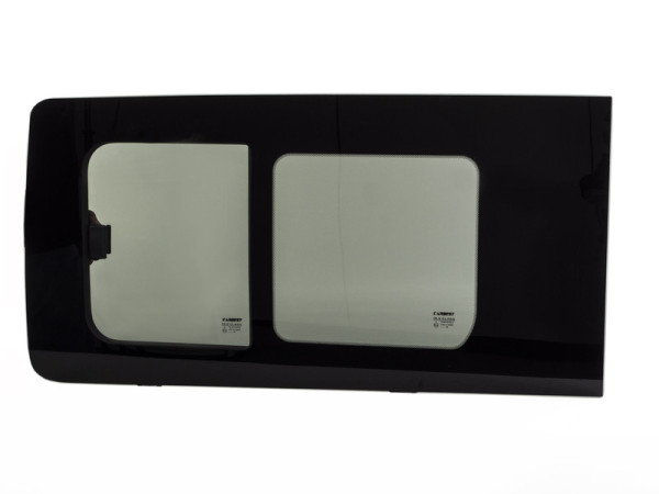 Okno posuvné boční pro VW Caddy Maxi (2021+, levá zadní strana, 830 × 470 mm)
