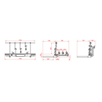 Sawiko zadní nosič VELO na 2 jízdní kola nebo 2 elektrokola s LED osvětlením