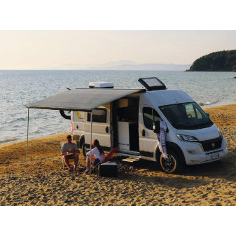 Střešní markýza F80S 3,2m Royal Grey, pouzdro Ducato polární bílá