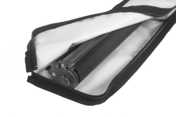 Clona sluneční a protivětrná SunBreak pro markýzy (šířka 1,1 m, výsuv 2,0 m, síťovina mesh, černá)