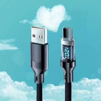 Kabel USB, rychlonabíjecí s digitálním displejem