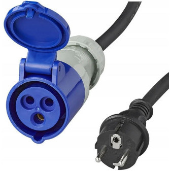 Adaptér kabelový 40cm, zástrčka E,SCHUKO/ zásuvka CEE přímá 3x1.5mm2 16A 373526