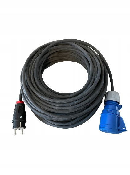 Kabel prodlužovací pro karavany 40m zástrčka E,SCHUKO/CEE zásuvka pryž 3x1.5mm2 IP44/54