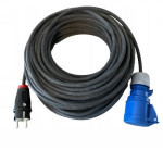Kabel prodlužovací pro karavany 5m zástrčka E,SCHUKO/CEE zásuvka pryž 3x1.5mm2 IP44/54