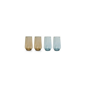 Sada nerozbitných stolních Tritanových skleniček Omada Tritan Water glass 4x0.55l mix barev