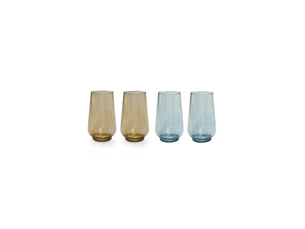Sada nerozbitných stolních Tritanových skleniček Omada Tritan Water glass 4x0.55l mix barev