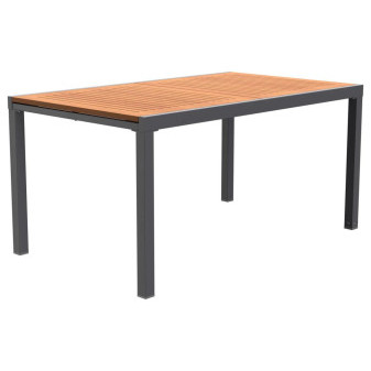 Stůl hliníkový, rozkládací Valencia,150-200x90cm, hnědý LIVARNO