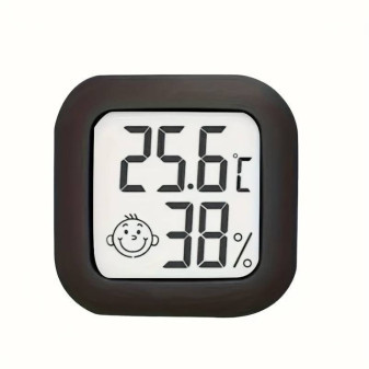Teploměr s vlhkoměrem, digitální, černý
