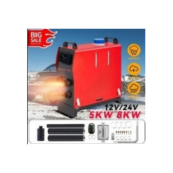 Topidlo naftové přenosné  s LCD displeyem, All in One 12/24V 8/5KW, 37x16x37 cm